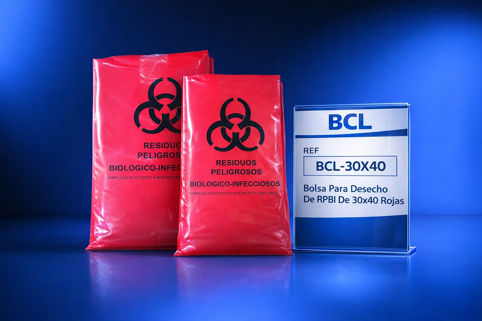 Bolsa Para Desecho De RPBI De 30x40 Rojas BCL-30X40