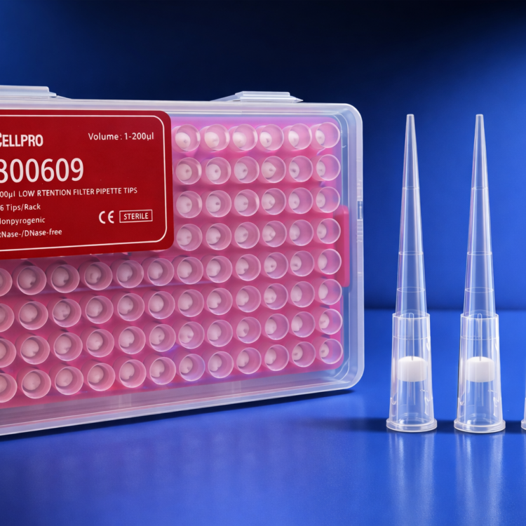 Puntas De 200ul  Con Filtro Estéril En Gradilla Baja Retención