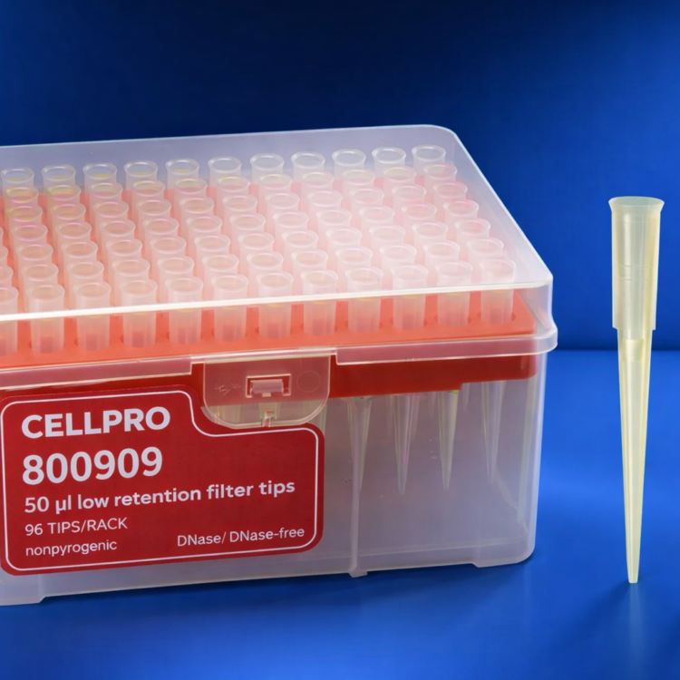 Puntas De 50ul  Con Filtro Estéril En Gradilla Baja Retención