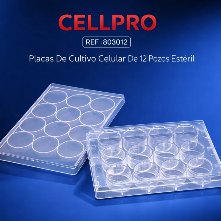 Placas De Cultivo Celular De 12 Pozos Estéril