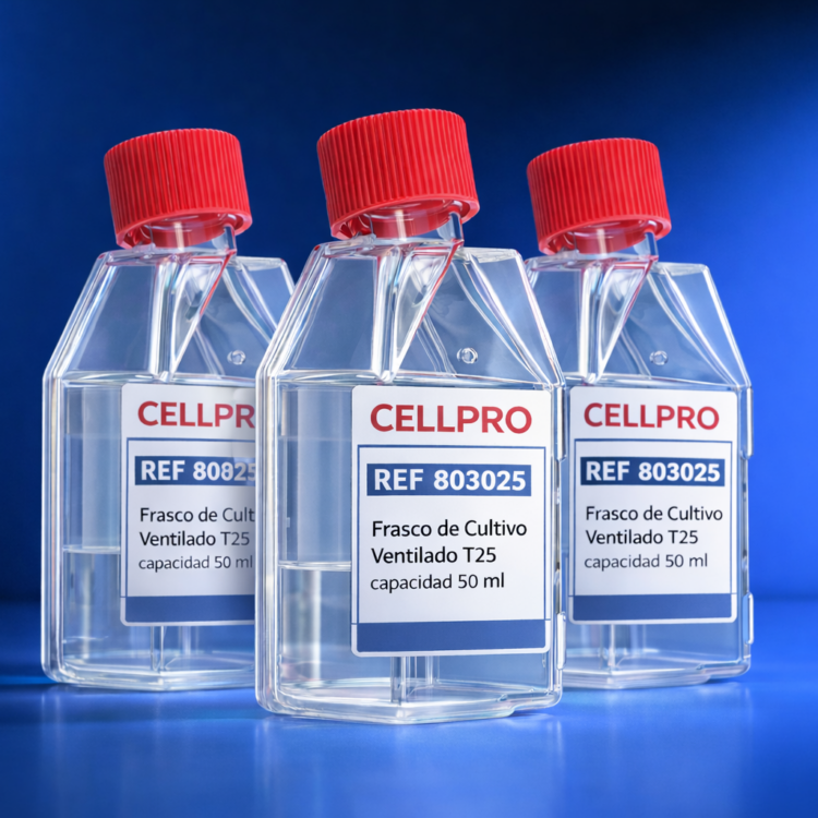 Frasco de Cultivo Ventilado T25 capacidad 50 ml