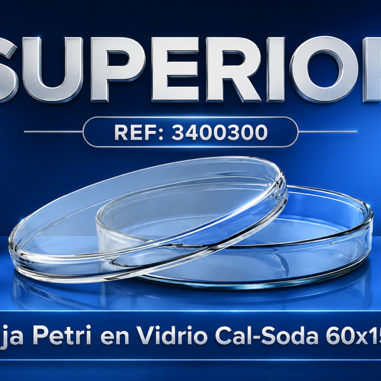 Caja Petri de Vidrio Cal-Soda 60x15 mm Superior 3400300 Autoclavable
