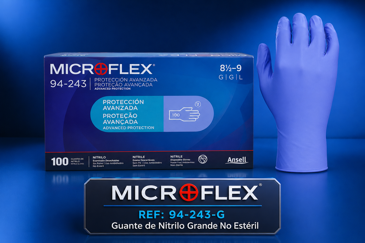 Guante de Nitrilo Grande Microflex 94-243-G